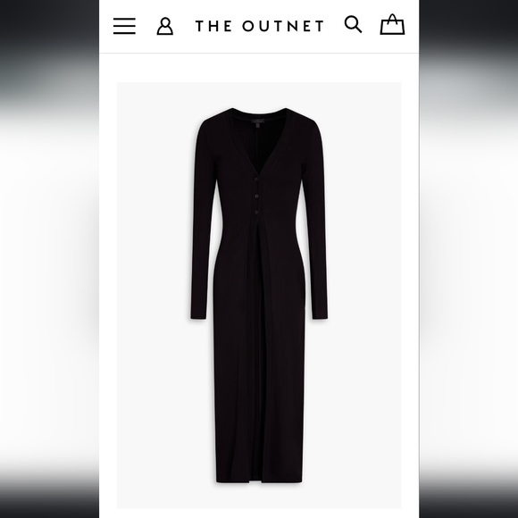 The Range Knit Ribbed Knit Cardigan Long Sweater Duster 3 Button Small - Picture 1 of 4